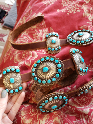 Dan Martinez Turquoise Concho Belt