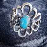 Turquoise Sandcast Statement Cuff SALE