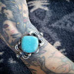 Sandcast Turquoise Cuff