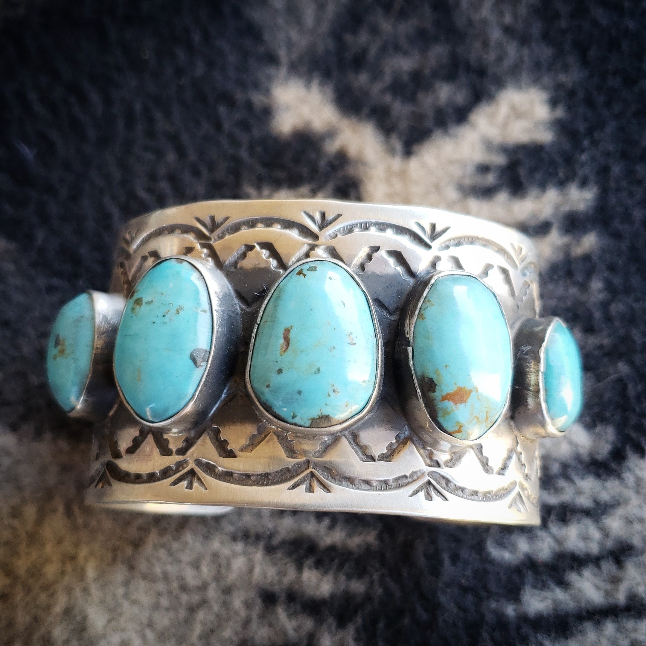 Turquoise 5 Stone Cuff SALE