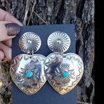 Concho Heart Earrings SALE