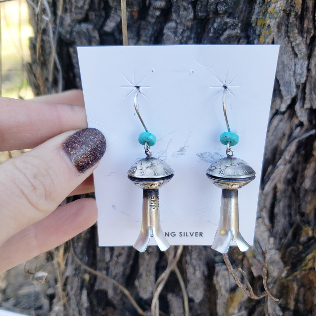 Mercury Dime Turquoise Earrings SALE