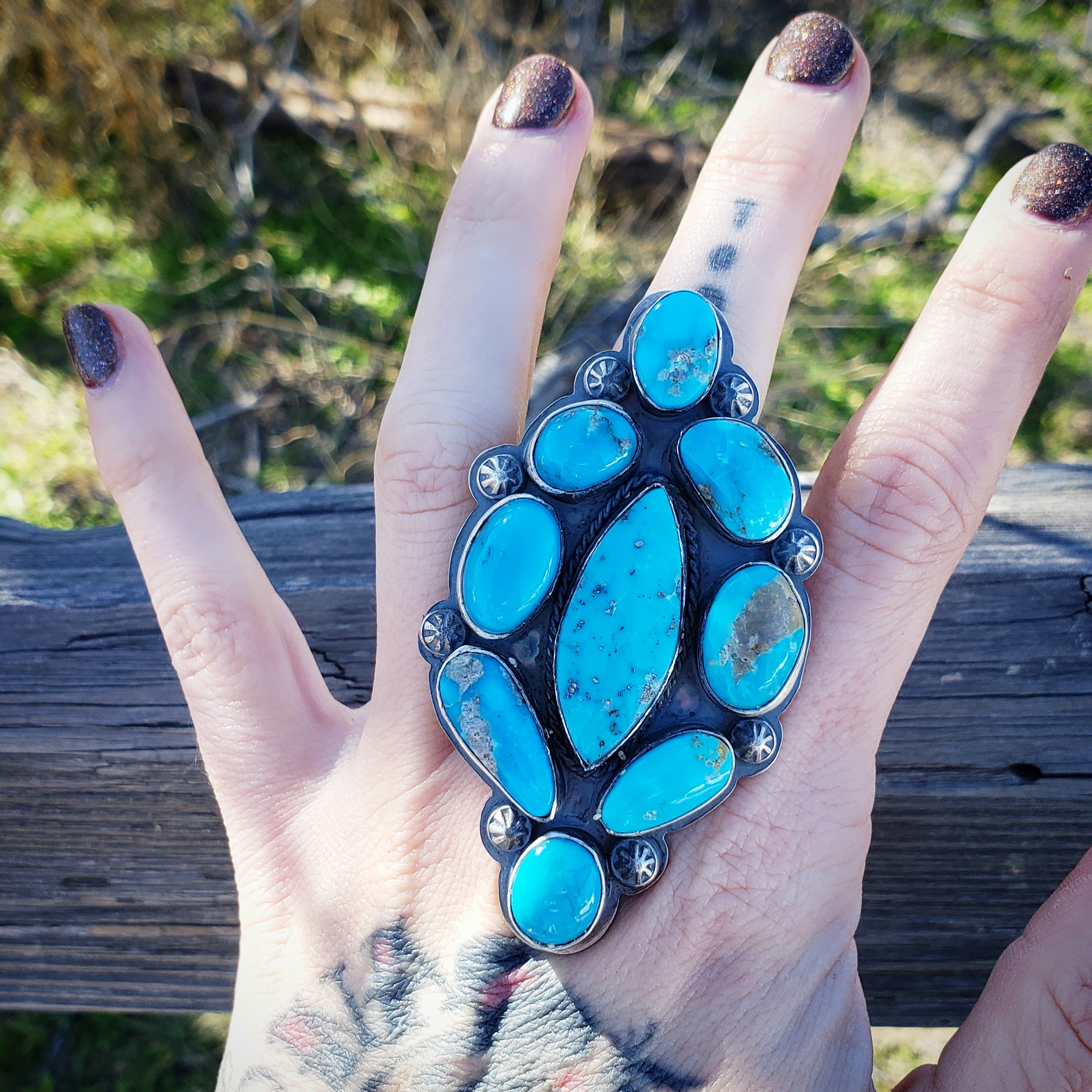 Turquoise Cluster Ring