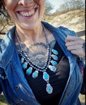 Turquoise Squash Blossom Lariat SALE