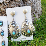 Turquoise Concho Earrings SALE