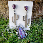 Purple Cactus Earrings SALE