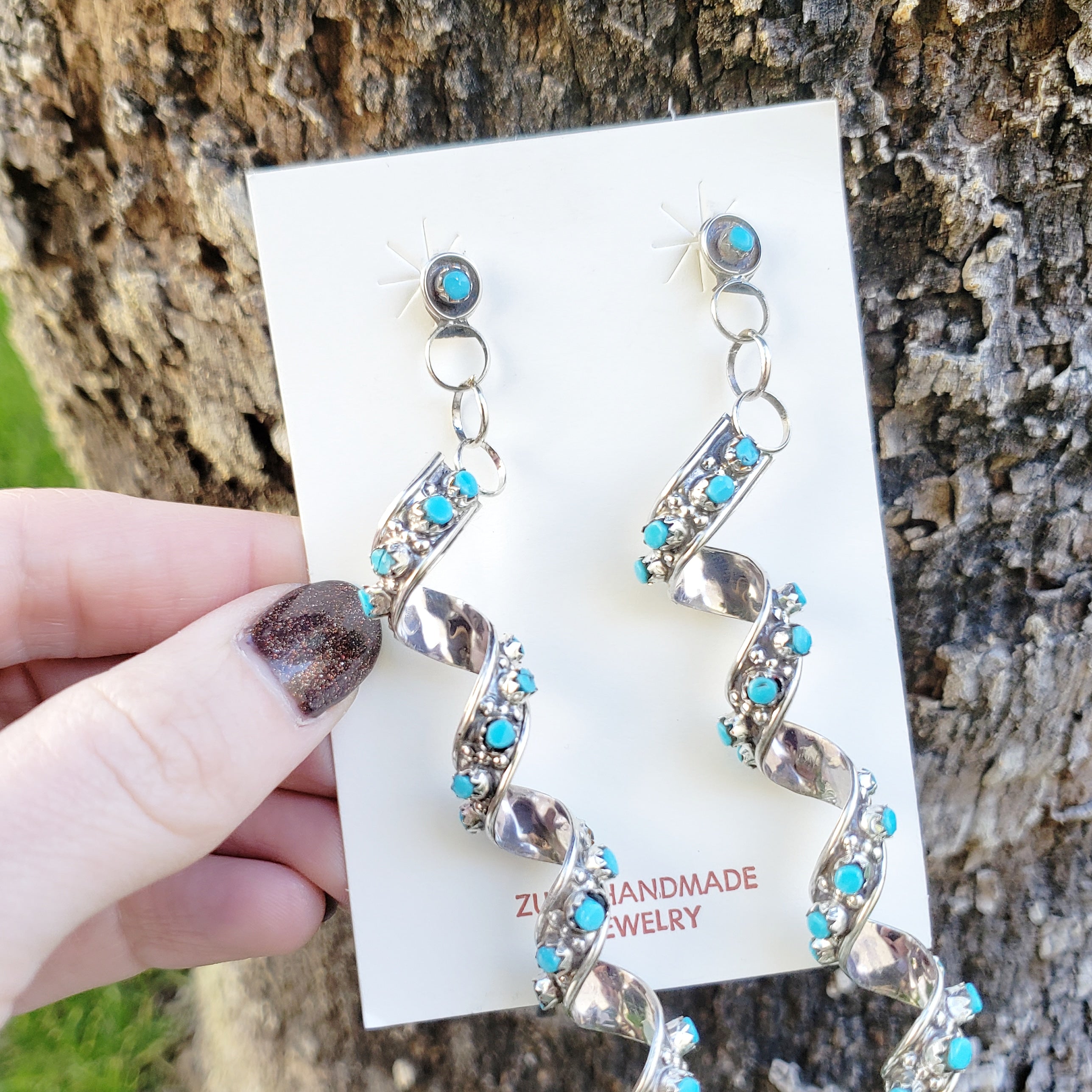 Turquoise Curlies Earrings