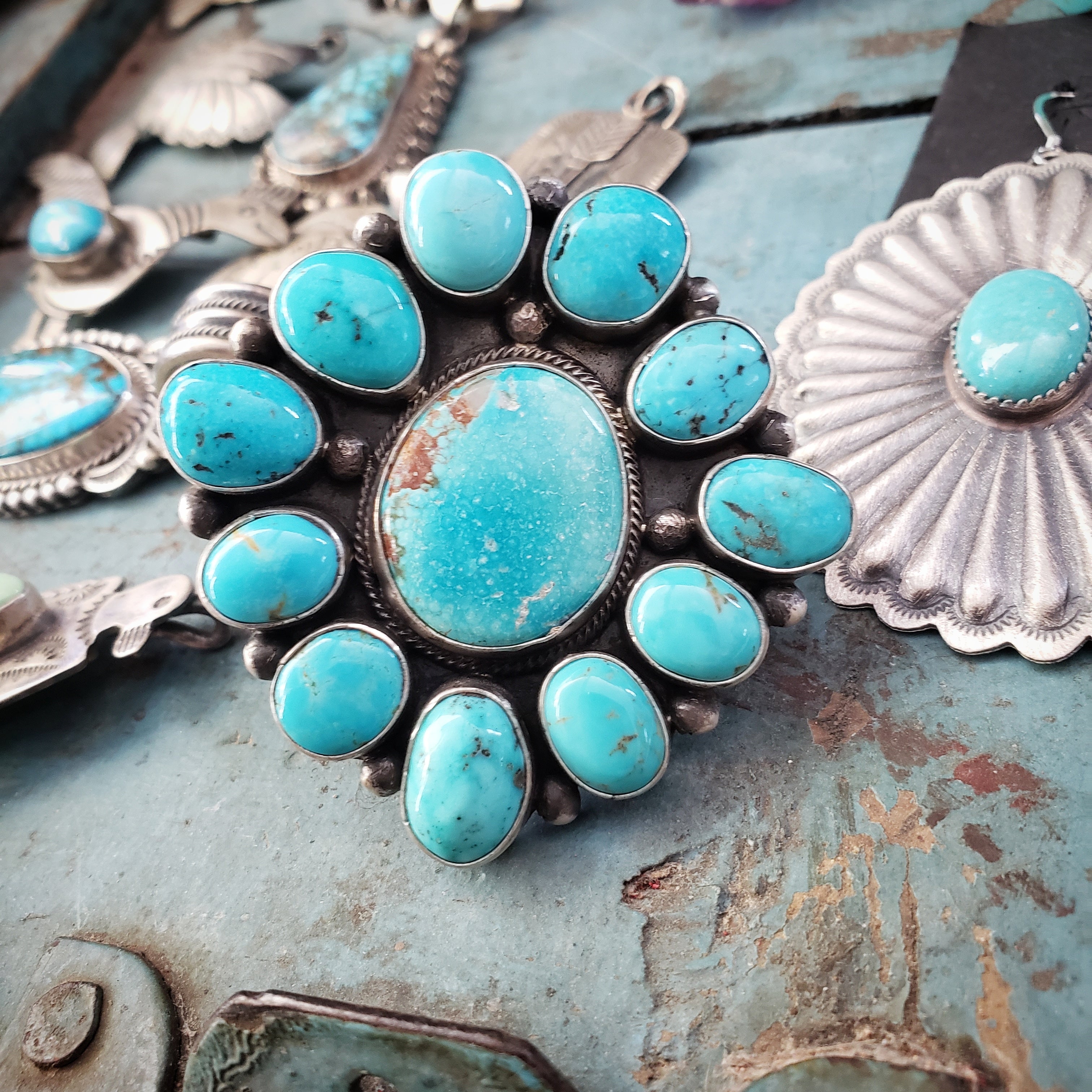 Turquoise Statement Cluster Ring SALE