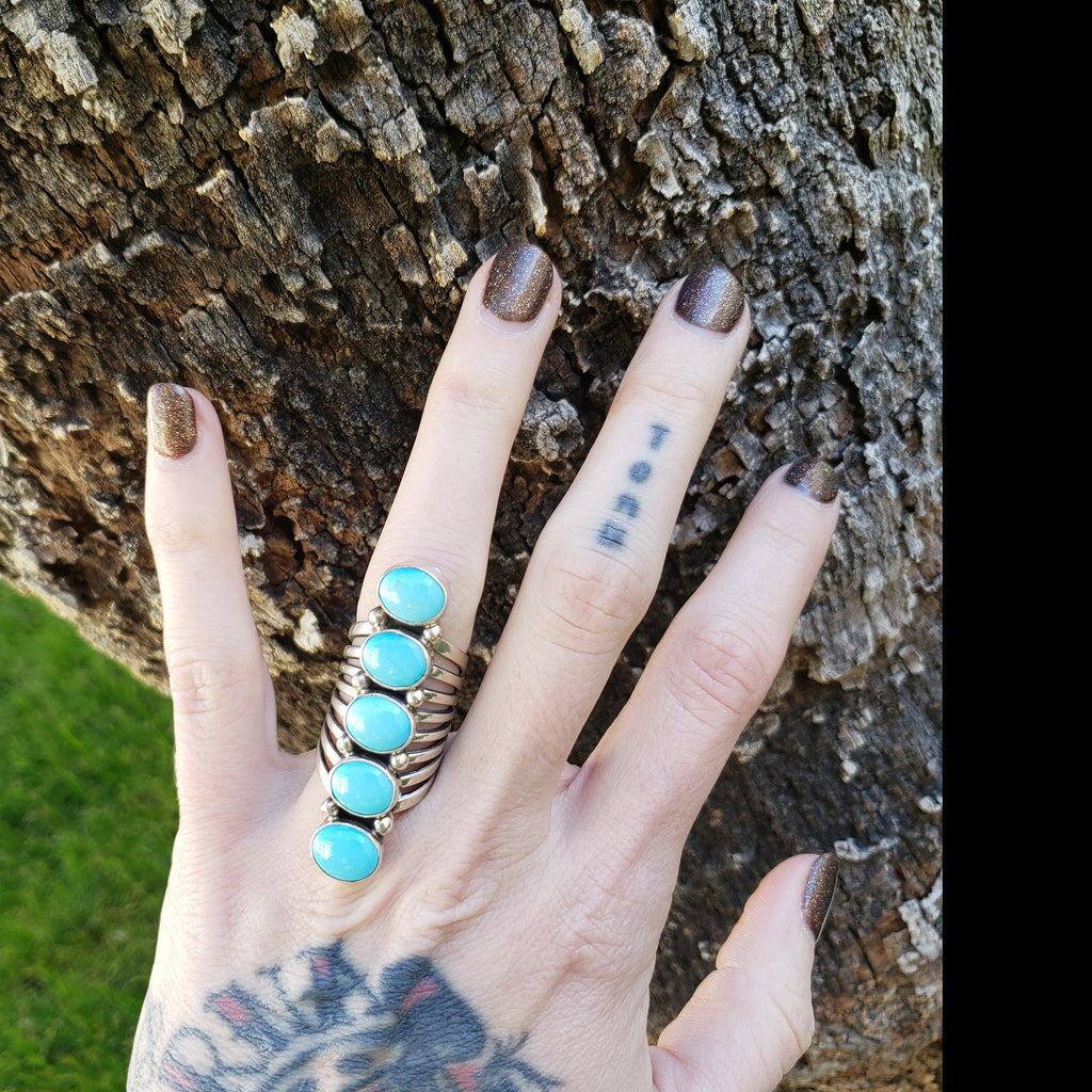 Sleeping Beauty Turquoise Totem Ring SALE