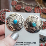 Turquoise Concho Earrings