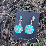 Turquoise Cluster Earrings