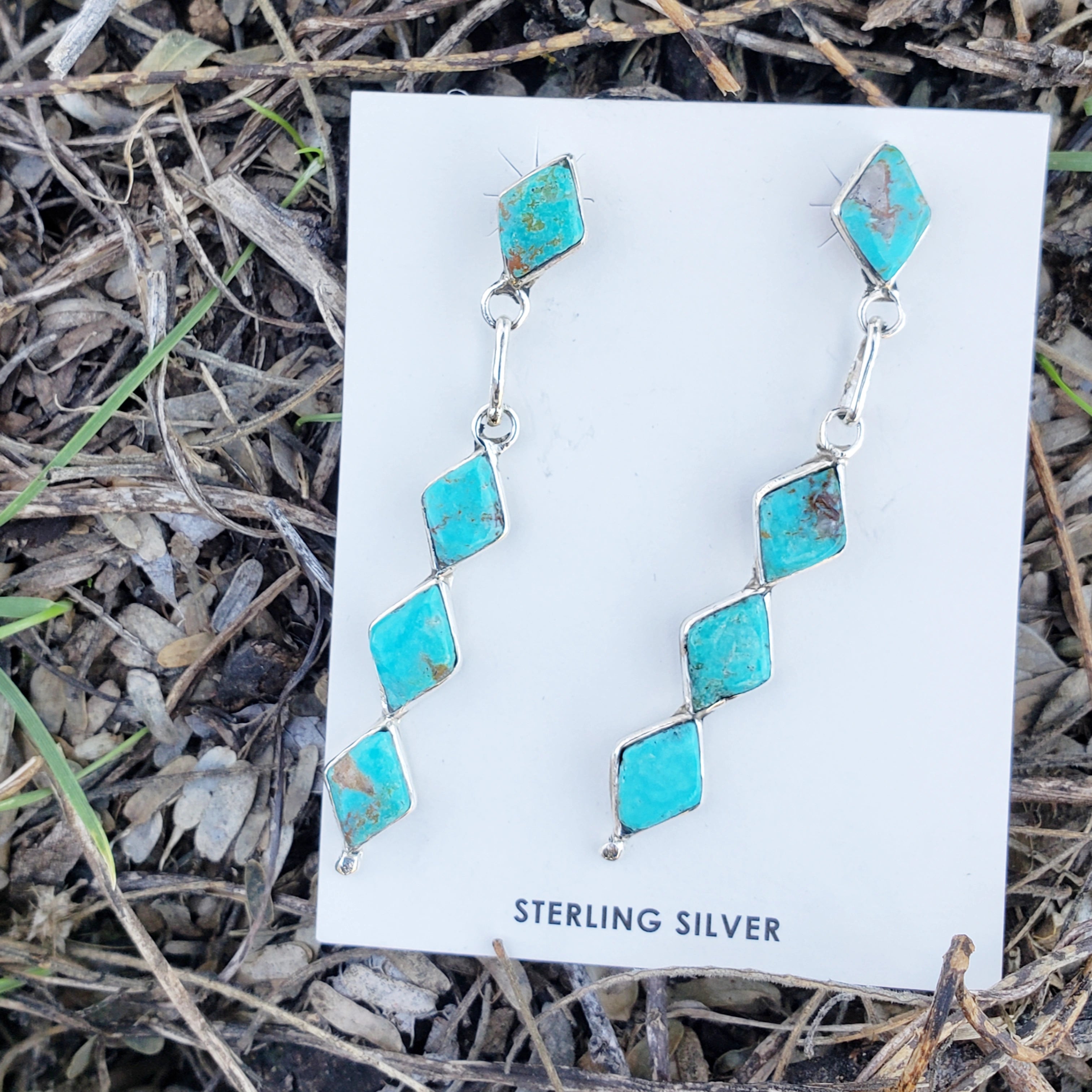 Turquoise Diamond Earrings SALE