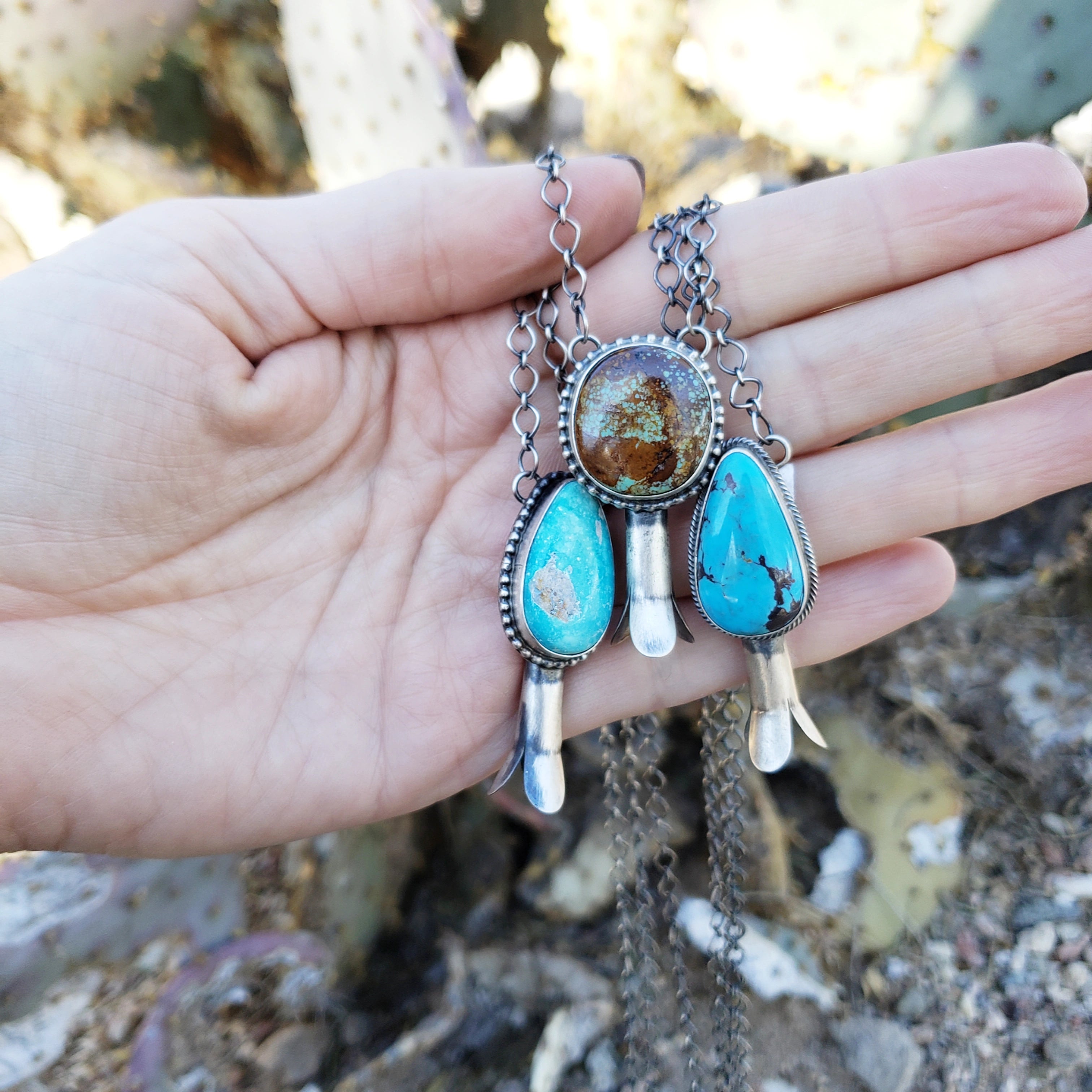 Turquoise Blossom Necklace