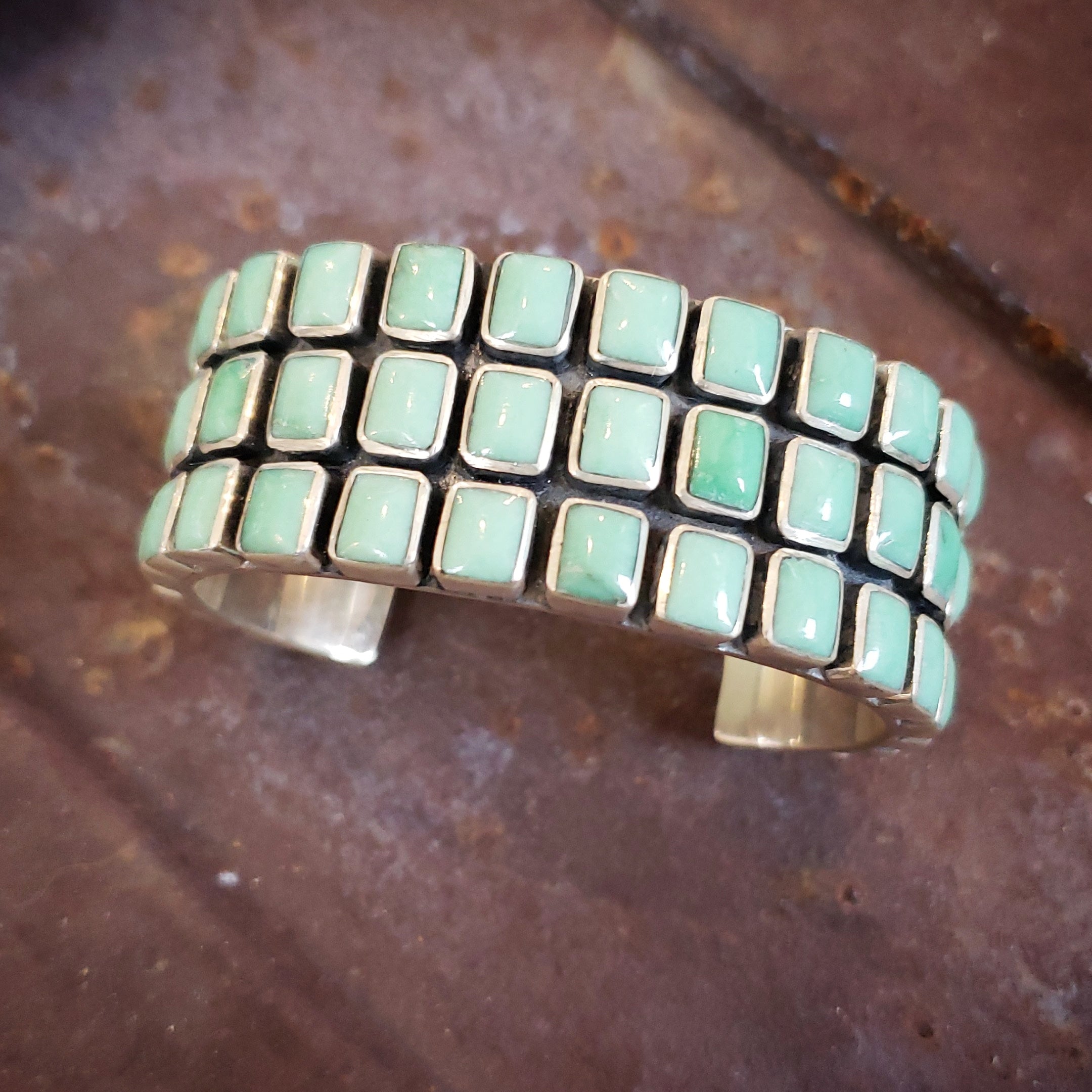 Federico 3 Row Turquoise Cuff