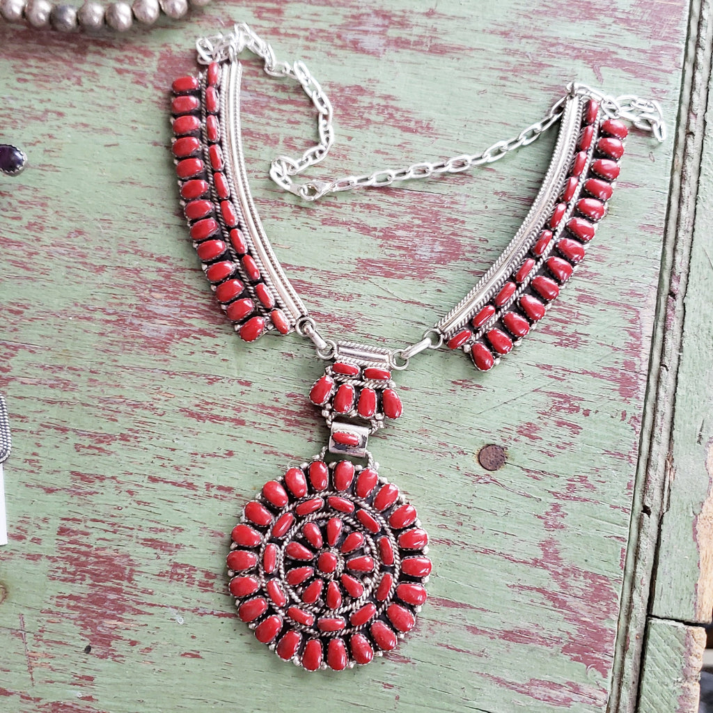 Coral Cluster Necklace