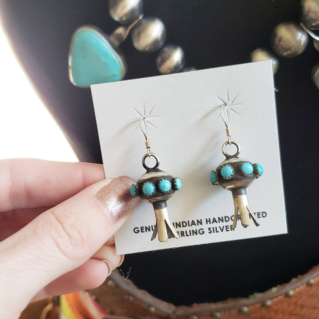 Turquoise Squash Blossom Earrings SALE